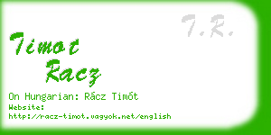 timot racz business card
