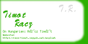 timot racz business card